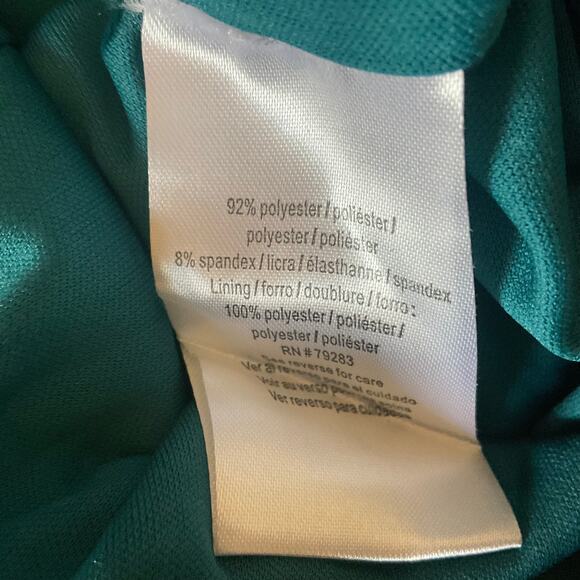 Alex Evenings Women's Cocktail Dress Size 6 Green Sequined Short Sleeve Sheath - Picture 9 of 12